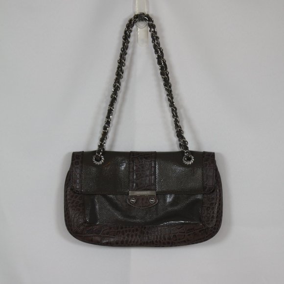 Judith Ripka BNWOT Grey Shoulder Bag with Chain Strap - Picture 5 of 11